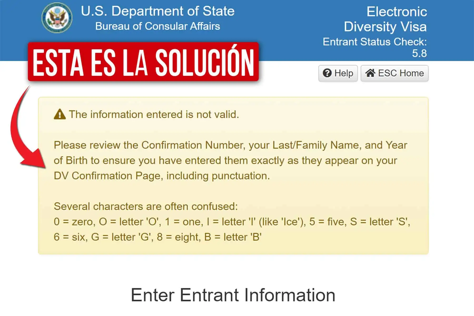 errores revisar resultados loteria de visas dv-2024